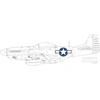 Image de Accessoire P-51D national insignia 1/48 EDUARD 1/48 EduaEX954 - Masques de verrières maquettes avions