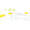 Image de Accessoire Eduard A-20J/K HKM 1/32EduaJX324 - Masques de verrières maquettes avions