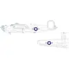 Image de Accessoire Eduard B-24H US national insignia 1/72 1/72EduaCX668 - Masques de verrières maquettes avions