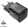 Image de Chargeur réseau FIXED avec sortie USB-C et prise en charge PD, 30W, noir