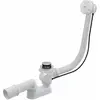 Image de Alcadrain A51B Garniture de vidage et de trop-plein pour baignoire Automate complet, chromé / blanc brillant