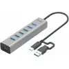 Image de Hub USB-A/C I-Tec Charging Metal - 7 ports USB 3.0 (Gris) #DEFAULT