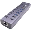 Image de i-tec CACHARGEHUB9LAN Concentrateur d'interface USB 2.0 Type-C 5000 Mbit/s Gris