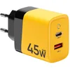 Image de Tactical, GaN bloc d'alimentation USB + USB-C 45W Microgrid, noir / jaune