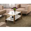 Image de Skye Decor, Erica - Blanc, Noyer, Table basse, Blanc, PANNEAU DE PARTICULES 100 % MÉLAMINÉ, 90 x 60 x 42 cm