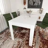 Image de Skye Decor, Single 120 - Shiny White, table à manger, blanche, 100 % PANNEAUX DE PARTICULES MÉLAMINÉS, 120 x 80 x 78 cm