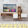 Image de Skye Decor, Kumkuat- KumkuatMDD, Couleur chêne,,Blanc, Armoire TV, 70x160x35 cm, 100% panneau de particules mélaminé