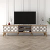 Image de Skye Decor, Class - Noyer, Blanc, Meubles TV, Noyer, 180 x 44 x 35 cm