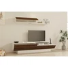 Image de Skye Decor, Elda - White, Walnut, Meubles TV, blanc, 160 x 35 x 31,8 cm