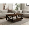 Image de Skye Decor, Yuso- Yuso PUQ, couleur noyer, tables basses, 42,5x98x60 cm, 100% bois de pin