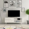 Image de Skye Decor, Venedik, meuble TV, blanc, panneau de particules mélaminé, 120 x 43,7 x 29,5 cm