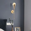 Image de Opviq, applique murale en métal, dorée, hauteur 52 cm | Douille E27, 40 W max. | IP20, design scandinave moderne | Notice de montage et accessoires inclus, 13 x 15 cm.