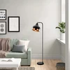 Image de Opviq, Yldo - 6906, Lampadaire, noir, métal, 30 x 17 x 120 cm