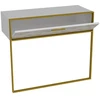Image de Skye Decor, Polka- Polka SHS, or,blanc, commodes, 76,8x90x38,5 cm, 100% panneau de particules mélaminé