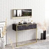 Image de Skye Decor, Polka- Polka Aynal ZNA, doré, noir, commodes, 76,8 x 90 x 38,5 cm, panneau de particules 100 % mélaminé