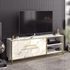 Image de Skye Decor, Polka - Blanc, Meubles TV, Or, 160 x 56,6 x 38,5 cm
