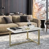 Image de Skye Decor, Merideths- Merideths HDL, or,blanc, tables basses, 45x92x64 cm, 100% panneau de particules mélaminé