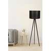 Image de Opviq, 104, lampadaire, noir, MDF, 38 x 38 x 145 cm