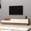 Image de Barko Meuble Tv 100 % Mélamine Pin Atlantique, Blanc