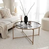 Image de Skye Decor, Gold Sun S404F - Gold, Fume, tables basses, or, verre, 83 x 40 x 83 cm