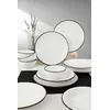 Image de Hermia Concept, TY040612F004AJ99300MAS1400, Services de table, Service de vaisselle en céramique (12 pièces), Blanc, Céramique grès, 26 x 26 x 3,7 cm