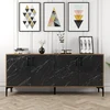 Image de Skye Decor, Kiev- Kiev HCT, couleur noyer,noir, commodes, 78x180x35 cm, 100% panneau de particules mélaminé
