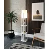 Image de Opviq, Nora SMK, lampadaires, blanc, en MDF, 21 x 21 x 135 cm