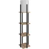 Image de Opviq, Nora SRC, Lampadaire, Naturel, en MDF, 21 x 21 x 135 cm