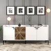 Image de Skye Decor, Venise - Blanc, console, blanc, panneaux de particules 100 % mélaminés, 180 x 35 x 78 cm