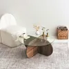 Image de Skye Decor, Bubble - Walnut, Tables basses, noyer, verre, 75 x 35 x 75 cm