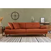 Image de Hanah Home, Mustang - Orange, Canapés-lits, Canapé-lit 3 places, Orange, polyester, 239 x 83 x 99 x cm