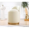 Image de Hanah Home, Dover- FLF1106, crème, poufs classiques, 100% velours
