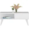 Image de Skye Decor, Seul - White, Tables basses, blanc, panneau de particules de mélamine, 90 x 40 x 45 cm