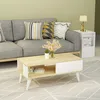Image de Skye Decor, Seul - Sapphire, White, Table basse, Saphir, 100 % ESPAGNE MÉLAMINE, 90 x 45 x 40 cm