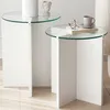 Image de Lily Table Gigogne (2 Pièces) Verre Trempé Blanc