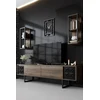 Image de Skye Decor, Black Line - Walnut, Black, Armoires de télévision, noyer, 180 x 48 x 30 cm