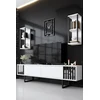 Image de Skye Decor, Chrome Line - White, Black, Armoires de télévision, blanc, 180 x 48 x 30 cm
