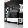 Image de Skye Decor, Gold Line - White, Black, Meubles TV, blanc, 180 x 48 x 30 cm