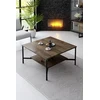 Image de Skye Decor, Black Line - Walnut, Black, Table basse, noyer, 100 % panneaux mélaminés, 80 x 80 x 40 cm
