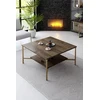 Image de Skye Decor, Gold Line - Walnut, Black, Tables basses, noyer, 80 x 40 x 80 cm