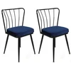 Image de Skye Decor, Yldz-944 V2, lot de chaises (2 pièces), bleu foncé, 100 % MÉTAL, 43 x 42 x 82 cm