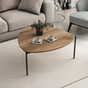 Image de Skye Decor, Lenny - Walnut, Table basse, 100 % PANNEAUX DE COUVERTURE MÉLAMINÉS, noyer, 90 x 89 x 40 cm