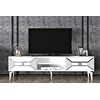 Image de Skye Decor, Yumedi - White, Silver, Meubles TV, blanc, 150 x 50 x 30 cm