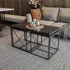 Image de Skye Decor, Defne - Marbre noir, tables basses, noir, 100 x 52 x 50 cm
