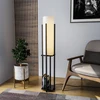 Image de Opviq, lampadaire moderne avec structure métallique, noir, hauteur 130 cm | Abat-jour en tissu, Ø 20 cm, douille E27, 40 W max. | Idéal pour les intérieurs scandinaves, élégant et fonctionnel.