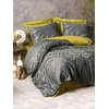 Image de L'Essentiel Linge de Maison, Libby - Green, ensemble housse de couette simple en satin (FR), vert, 100 % satin de coton, 140 x 200 cm