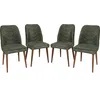 Image de Skye Decor, Dallas - Dallas 565NMB, noyer, chaises de bureau, 90 x 50 x 49 cm, structure : 100 % métal
