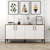Image de Skye Decor, Kiev 160 - Walnut, White, Konsole, Nussbaum, 100 % MELAMINBESCHICHTETETETE SPANPLATTEN, 160 x 35 x 78 cm