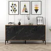 Image de Skye Decor, Kiev 160 - Walnut, Black Marble, Konsole, Nussbaum, 100 % MELAMINBESCHICHICHTETETETE SPANPLATTEN, 160 x 35 x 78 cm