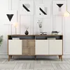 Image de Skye Decor, Milan 160 - Noyer, Crème, Console, Noyer, PANNEAUX DE PARTICULES 100 % MÉLAMINÉS, 160 x 35 x 78 cm